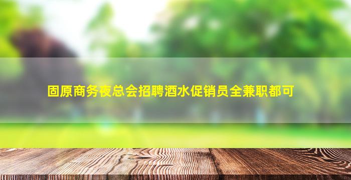 固原商务夜总会招聘酒水促销员全兼职都可